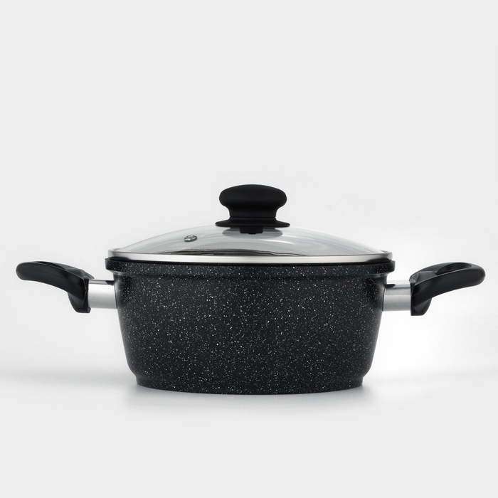Кастрюля Доляна «Элит», 2 л, 2 л, d=21,5 см, h=9,2 см, антипригарное покрытие, стеклянная крышка Кастрюля Доляна «Элит», 2 л, 2 л, d=21,5 см, h=9,2 см, антипригарное покрытие, стеклянная крышка