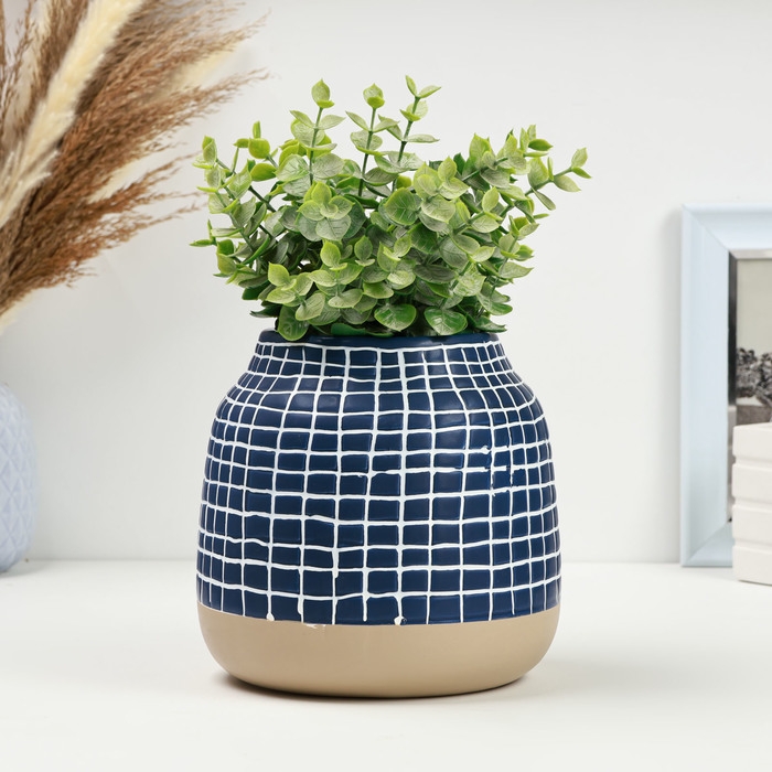 Кашпо - ваза  Кашпо - ваза "Клетка" 15х15х15,5см
