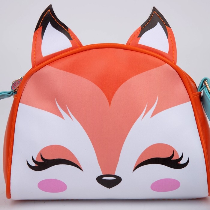 Сумка детская для девочки Сумка детская для девочки "Лисенок", искусственная кожа, с брелком, 18х15х2 см