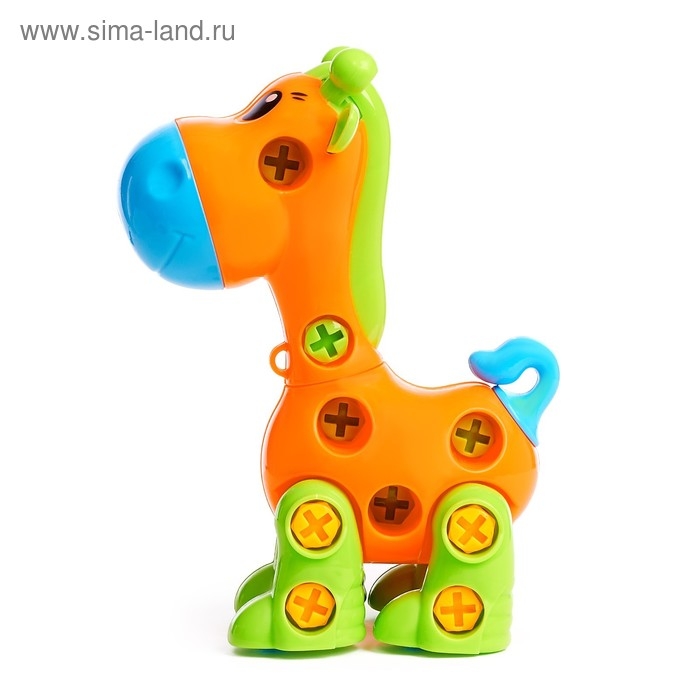 Конструктор винтовой «Жираф», 16 деталей, цвета МИКС Конструктор винтовой «Жираф», 16 деталей, цвета МИКС