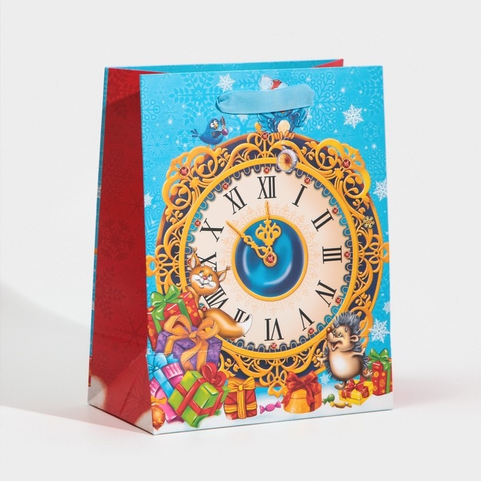 Пакет подарочный новогодний ламинированный «Лесные зверушки», MS 18 х 23 х 10 см, Новый год Пакет подарочный новогодний ламинированный «Лесные зверушки», MS 18 х 23 х 10 см, Новый год