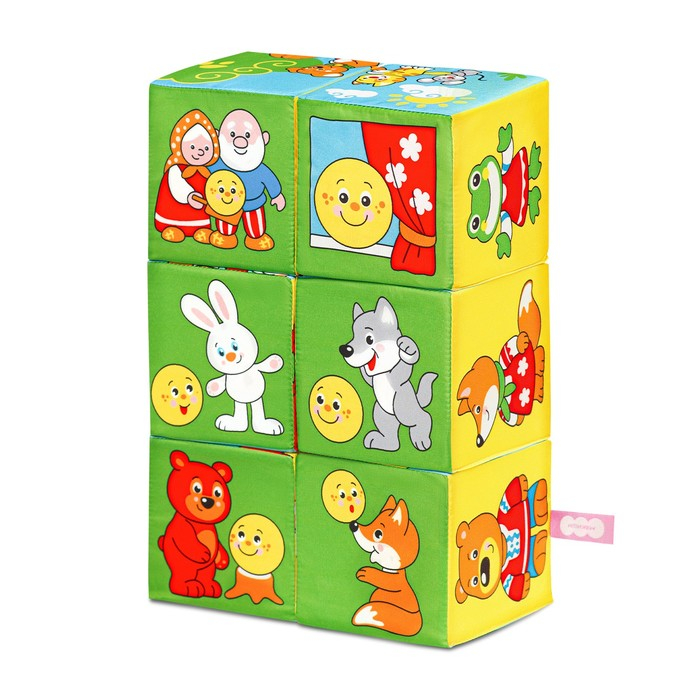 Набор мягких кубиков «Сказки в картинках» Набор мягких кубиков «Сказки в картинках»