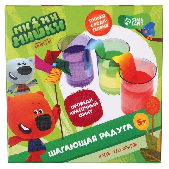 Набор для опытов «Шагающая радуга», Ми-Ми-Мишки Набор для опытов «Шагающая радуга», Ми-Ми-Мишки