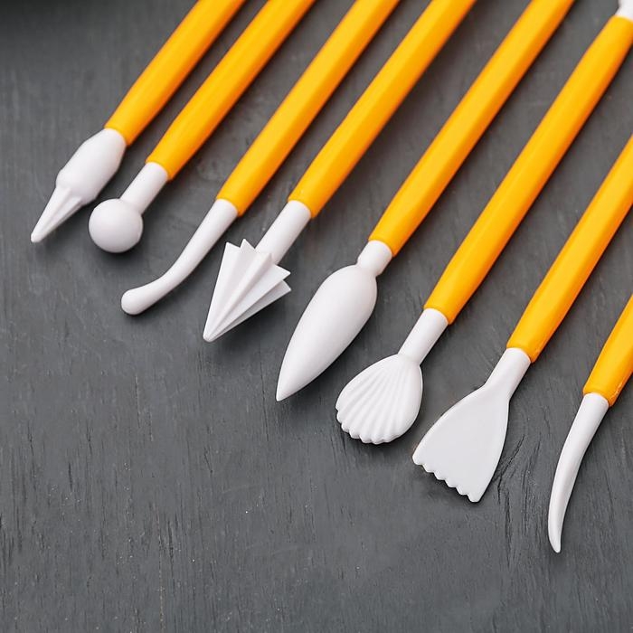 Набор приспособлений для моделирования кондитерских украшений Доляна, 8 шт, цвет МИКС Набор приспособлений для моделирования кондитерских украшений Доляна, 8 шт, цвет МИКС