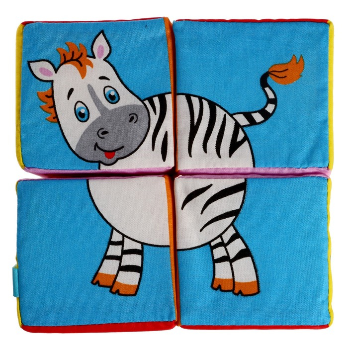 Набор развивающих мягких кубиков «Собери картинку. Животные 2» Набор развивающих мягких кубиков «Собери картинку. Животные 2»