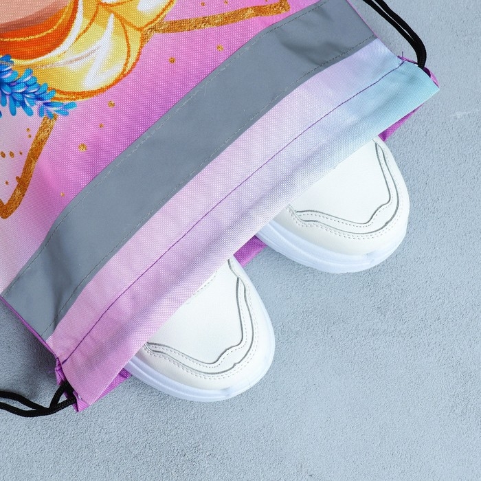 Мешок для обуви со светоотражающим элементом «Красотка» 30 х 40 см Мешок для обуви со светоотражающим элементом «Красотка» 30 х 40 см