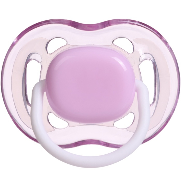 Соска - пустышка силиконовая ортодонтическая, от 6 мес., с колпачком, цвет фиолетовый Соска - пустышка силиконовая ортодонтическая, от 6 мес., с колпачком, цвет фиолетовый