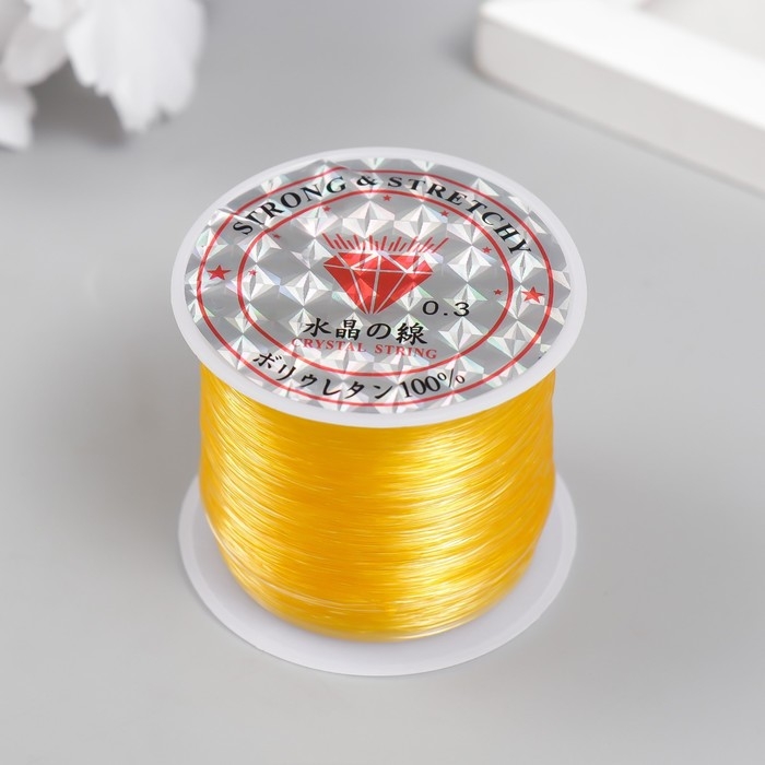 Леска для бисера 0,3 мм 100 м, золотой Леска для бисера 0,3 мм 100 м, золотой