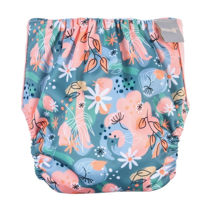 Многоразовый подгузник «Веточки», 3-15 кг, разноцветный, Крошка Я Многоразовый подгузник «Веточки», 3-15 кг, разноцветный, Крошка Я