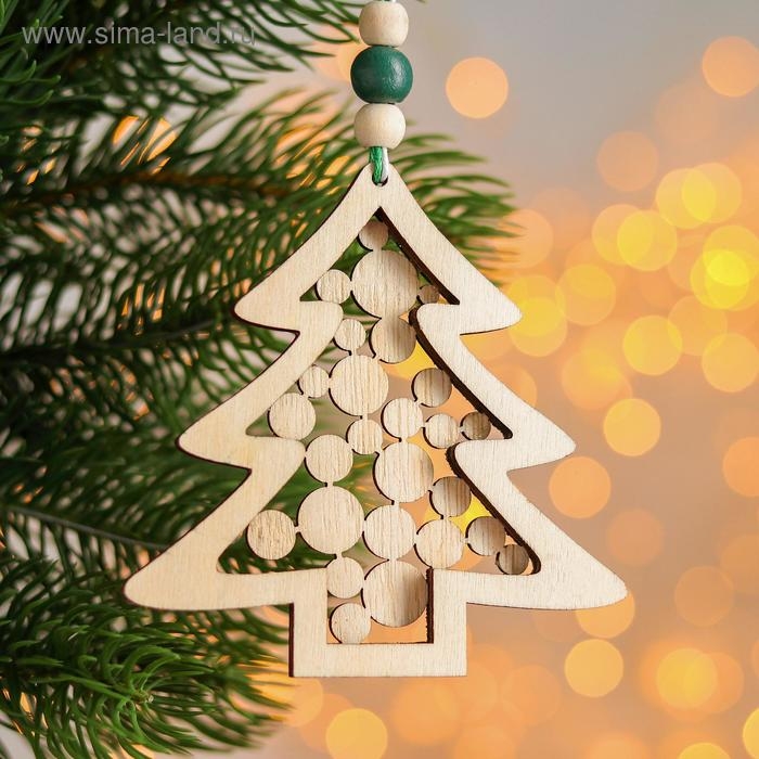 Новогодняя подвеска «Ёлка» 0,7х9,5х10см Новогодняя подвеска «Ёлка» 0,7х9,5х10см