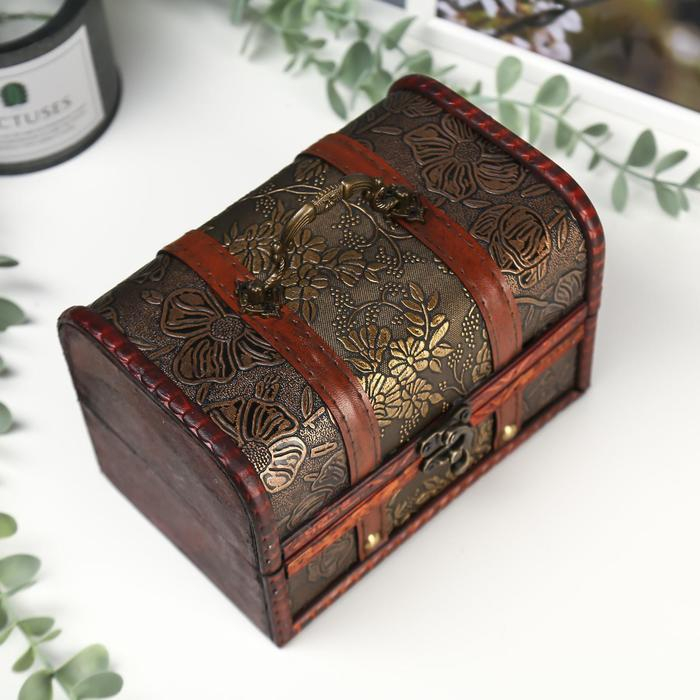 Шкатулка сундучок  Шкатулка сундучок "Цветущий сад" 11,5х18х12 см