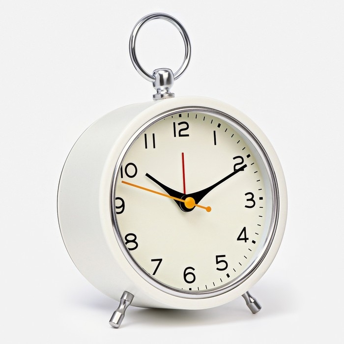 Часы - будильник настольные Часы - будильник настольные "Снежный", с подсветкой, d-11 см