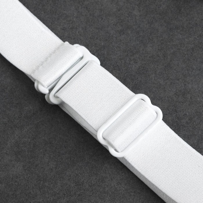 Бретели текстильные, 2 см, 38 см, пара, цвет белый Бретели текстильные, 2 см, 38 см, пара, цвет белый