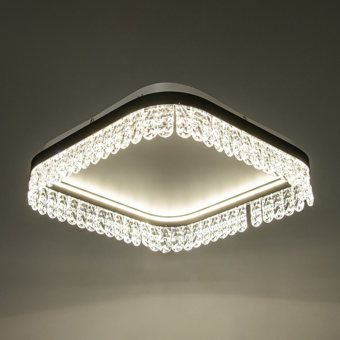 Люстра Люстра "Бахрома" LED 63Вт 3000-6000К черно белый 50х50х12смсм