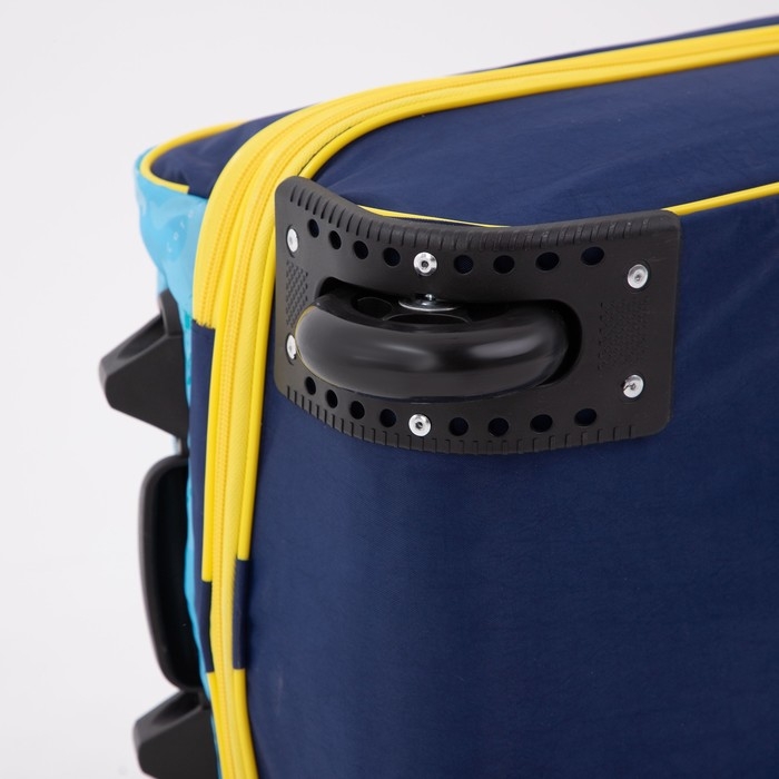 Чемодан малый 37 л (S), с расширением, сумка дорожная на молнии, цвет синий/оранжевый Чемодан малый 37 л (S), с расширением, сумка дорожная на молнии, цвет синий/оранжевый