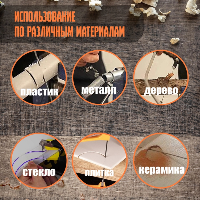 Набор с ножовкой ТУНДРА, универсальный, по дереву, пластику, металлу, стеклу, керамике Набор с ножовкой ТУНДРА, универсальный, по дереву, пластику, металлу, стеклу, керамике