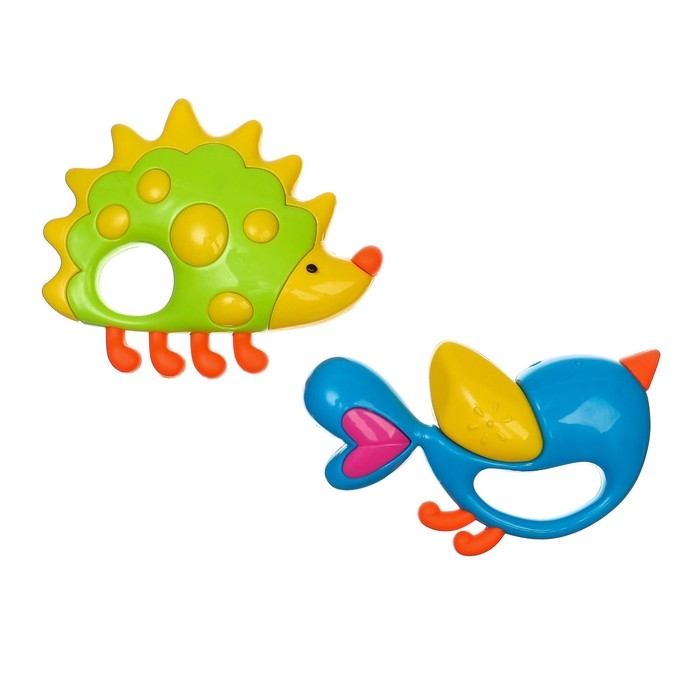 Набор погремушек «Ежик и Птичка», 2 шт, Крошка Я Набор погремушек «Ежик и Птичка», 2 шт, Крошка Я