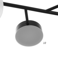 Люстра с ПДУ 2300/7BK LED 150Вт 3000-6000К черный 75х75х9 см BayerLux