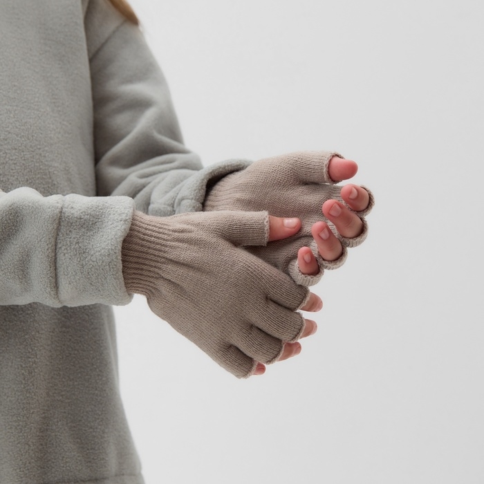 Митенки MINAKU ,цв. бежевый, р-р 15 (6-8 лет) Митенки MINAKU ,цв. бежевый, р-р 15 (6-8 лет)