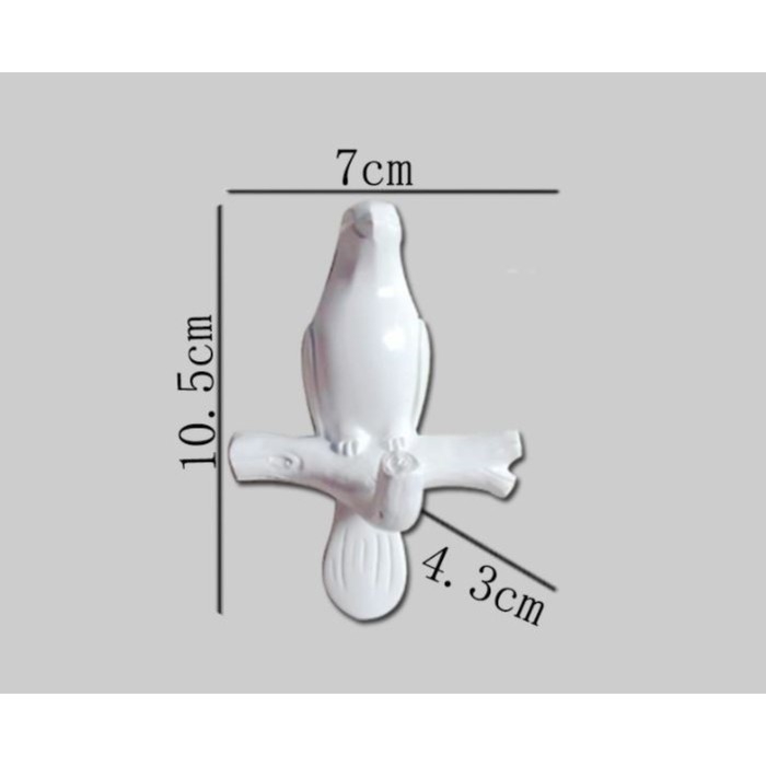 Декор настенный-вешалка Декор настенный-вешалка "Голубь", 10,5 x 7 см, белый