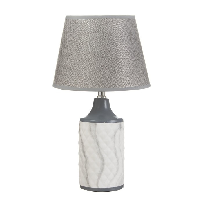 Настольная лампа Настольная лампа "Аннет" E14 40Вт бело-серый 23х23х41 см RISALUX