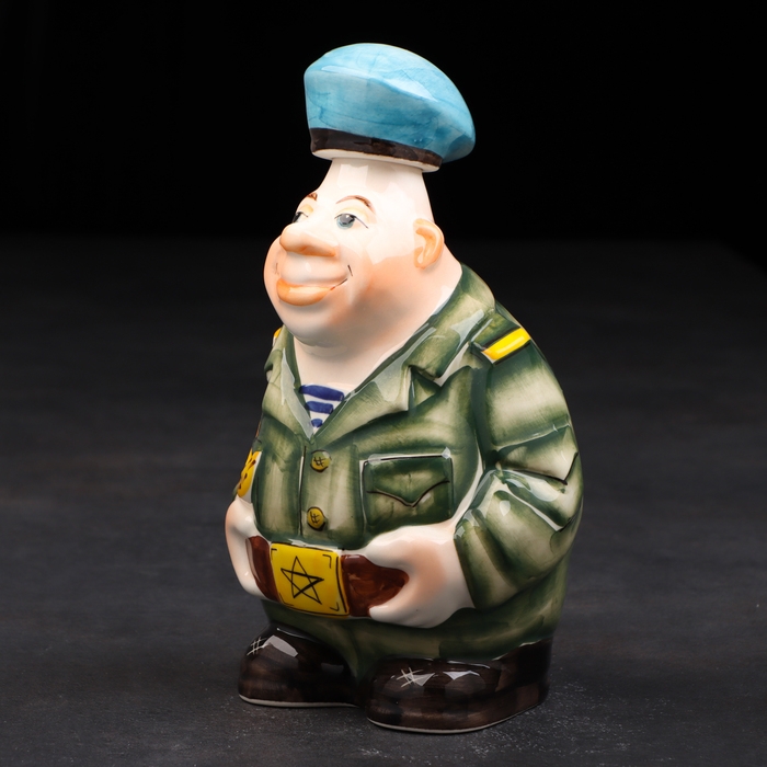 Набор фарфоровый: штоф «Дембель ВДВ», 0.5 л + 3 рюмки, гильза Набор фарфоровый: штоф «Дембель ВДВ», 0.5 л + 3 рюмки, гильза