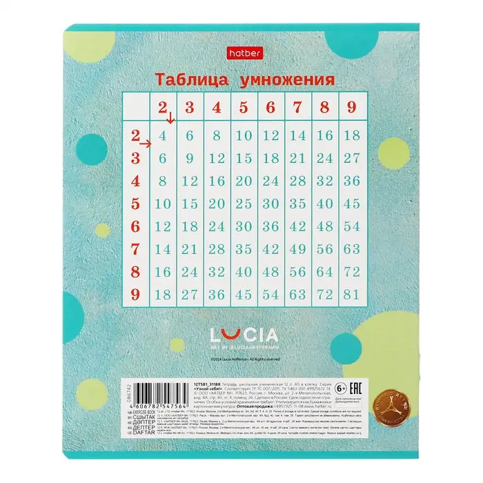 Тетрадь 12 листов в клетку Calligrata, &laquo;Узнай себя!&raquo;, обложка мелованный картон, МИКС