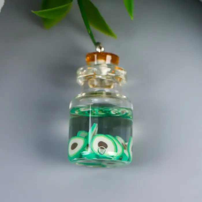 Подвеска для творчества стекло, пластик  Подвеска для творчества стекло, пластик "Фрукты в колбе" МИКС 2,8х1,5 см