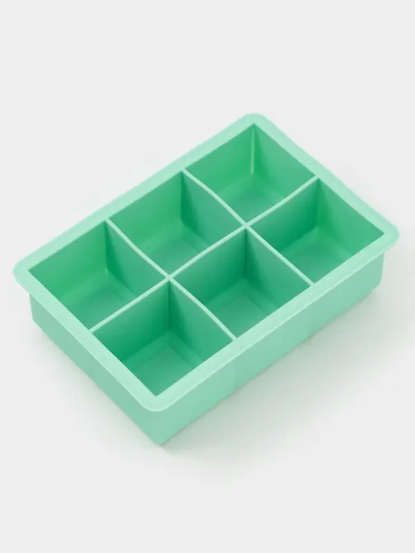 Форма для льда и заготовок Доляна &laquo;Кубик&raquo;, силикон, 16&times;11&times;4.8 см, 6 ячеек (4.6&times;4.6 см), бирюзовая