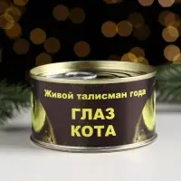 Сувенир в банке «Глаз Кота 2023», талисман, цитрин