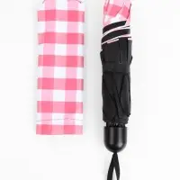 Зонт механический &laquo;Клетка&raquo;, эпонж, 4 сложения, 8 спиц, R=48/55 см, d=96 см, МИКС