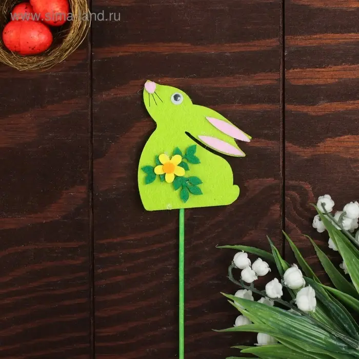 Топпер-декор «Кролик с цветочком» Топпер-декор «Кролик с цветочком»