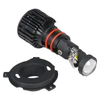 Лампа светодиод. H4 LED LENS, 50Вт, 6800Лм (3400Лм x 2), 6500К, 12/24В, кмпл. 2 шт.