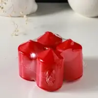 Свеча-цилиндр 4х6 см, 70 гр (набор 4 шт) красный Свеча-цилиндр 4х6 см, 70 гр (набор 4 шт) красный