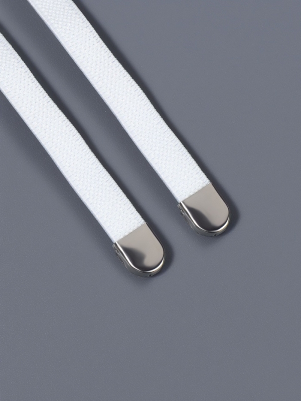 Шнурки с плоск сечением 8мм 100±5см (пара) эласт с фикс бел пакет SS