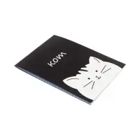 Блокнот А6, 32 листа в клетку на скрепке "Котэ", обложка мелованный картон, блок офсет, МИКС