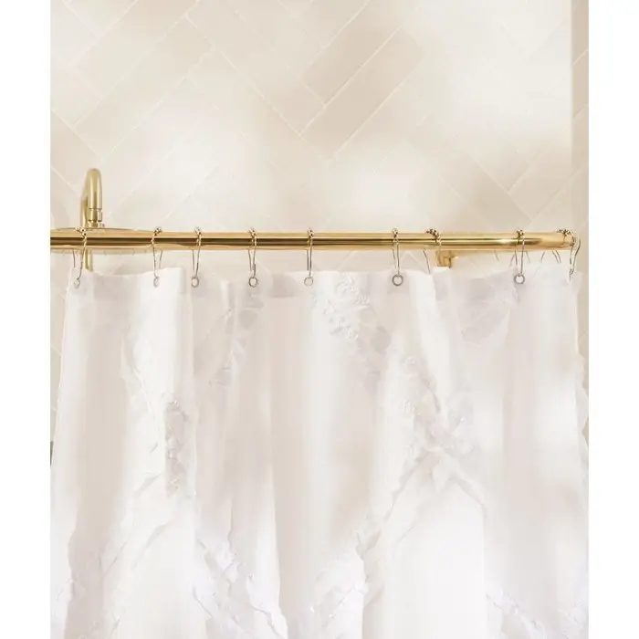 Штора для ванной &laquo;Ла Каса&raquo;, с люверсами, 180&times;180 см, полиэстер, белая