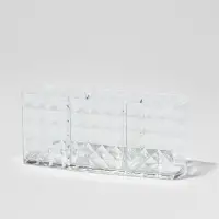 Органайзер для хранения косметики, 3 секции, 18.5&times;5.5&times;8 см, прозрачный