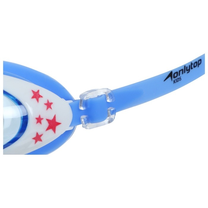 Очки для плавания детские ONLYTOP, беруши, цвет голубой Очки для плавания детские ONLYTOP, беруши, цвет голубой