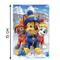 Адвент - календарь «Новогодние приключения с Щенячим патрулём», 3 игрушки, 6 пазлов по 35 деталей