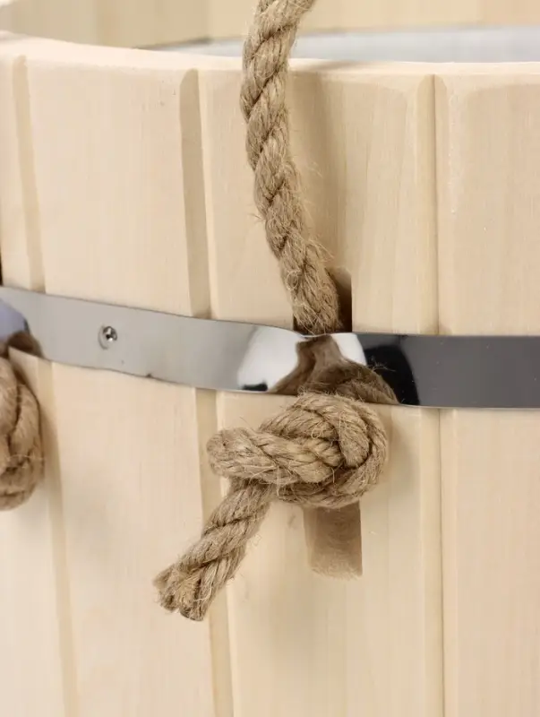 Ведро-запарник для бани и сауны, 15 л, деревянное, пластмассовая вставка