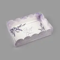 Коробка для печенья, кондитерская упаковка с пластиковой крышкой, Just for you, 20&times;30&times;8 см