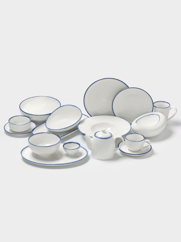 Блюдо овальное "Blue Lagoon" Magistro 20х14,8х8,5см, цвет белый, синий