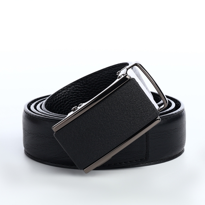 Ремень мужской, ширина 3,6 см, винт, пряжка автомат, цвет чёрный Ремень мужской, ширина 3,6 см, винт, пряжка автомат, цвет чёрный