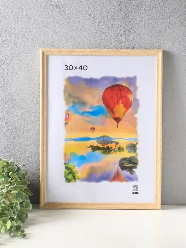 Фоторамка для фото 30х40 см, NORD, мдф, (пластик экран) дуб