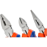 Набор пассатижи 200мм, бокорезы 160мм, длинногубцы 160мм WORKPRO (WP201007)