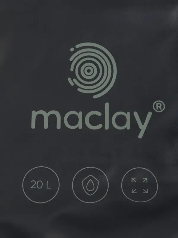 Гермомешок туристический maclay, 20 л, с лямкой, чёрный
