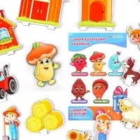 Настольная игра WoodLand Toys &laquo;Панорама. Ферма&raquo;, 32 детали