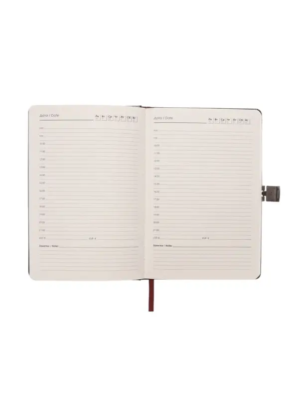 Ежедневник недатированный формат А5, с хлястиком, 80л, линия, пвх, Черный