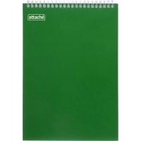 Блокнот на спирали А4 60л. ATTACHE,т.-зеленый, блок 60г, обложка 215г